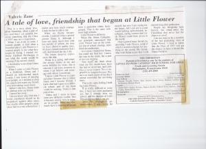 Val's Little Flower HS Article about Diana